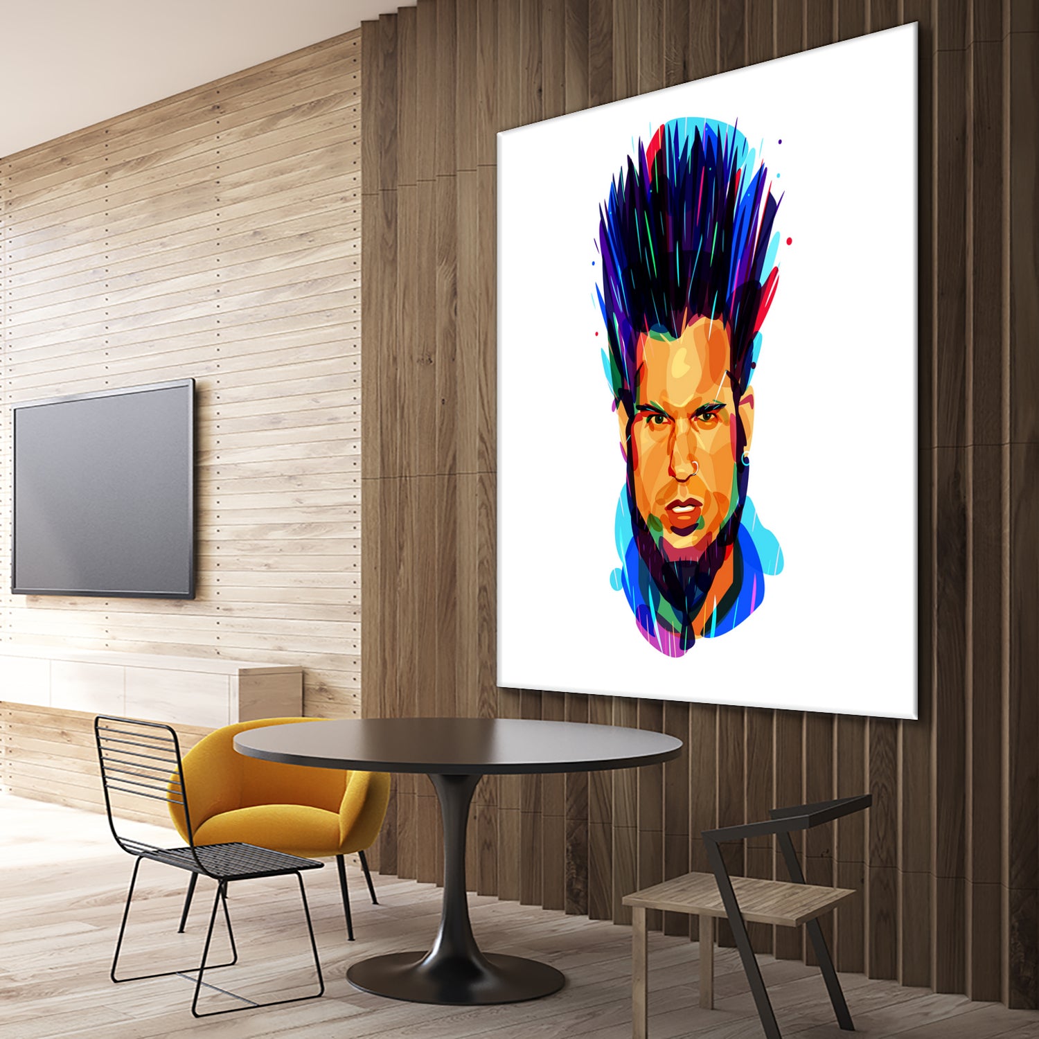 Wayne Static by Ilya Shapko on GIANT ART - blue digital drawing