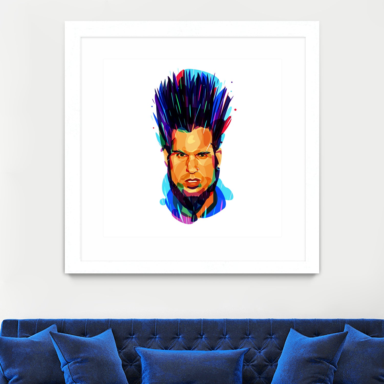 Wayne Static by Ilya Shapko on GIANT ART - blue digital drawing