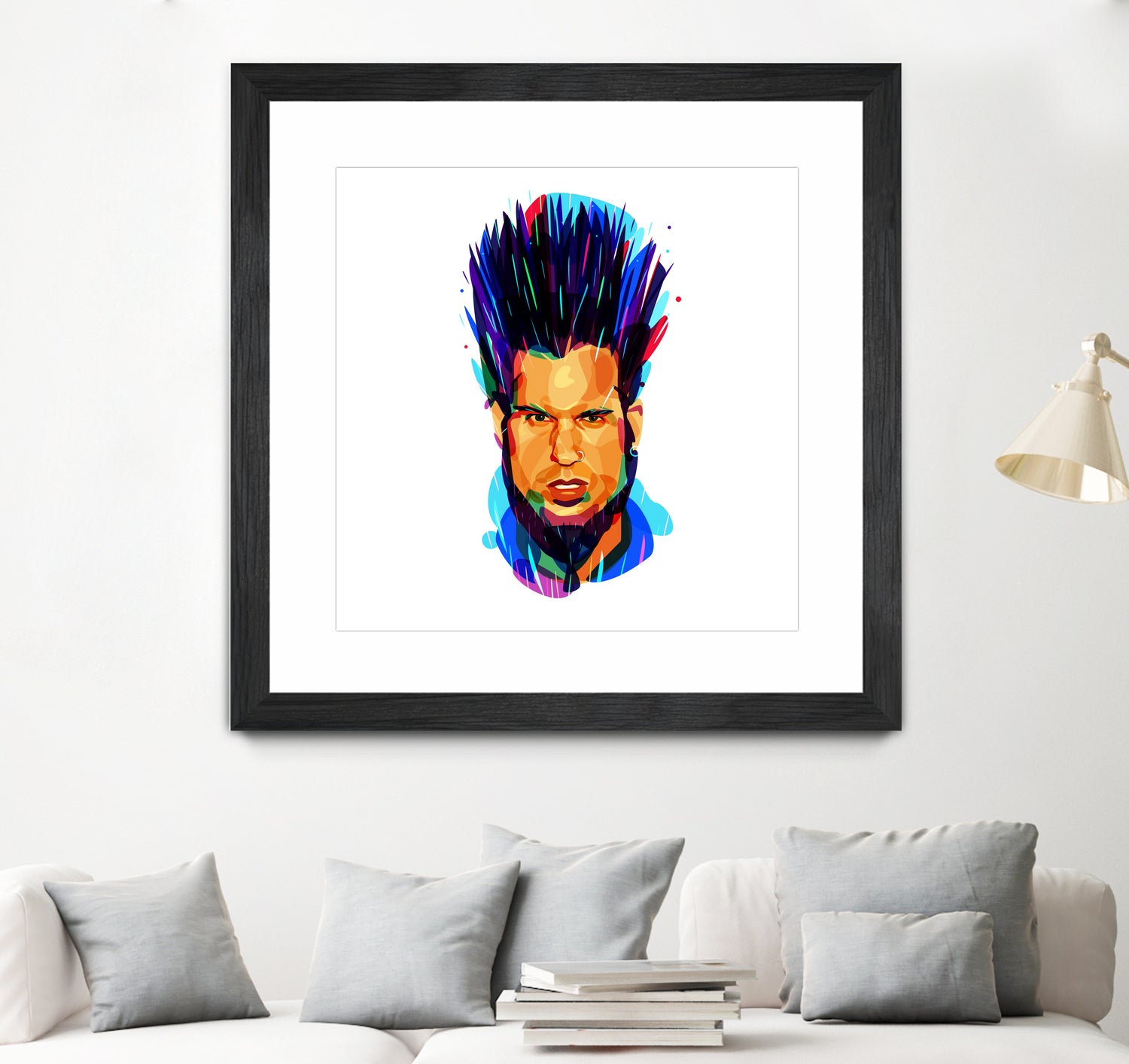 Wayne Static by Ilya Shapko on GIANT ART - blue digital drawing