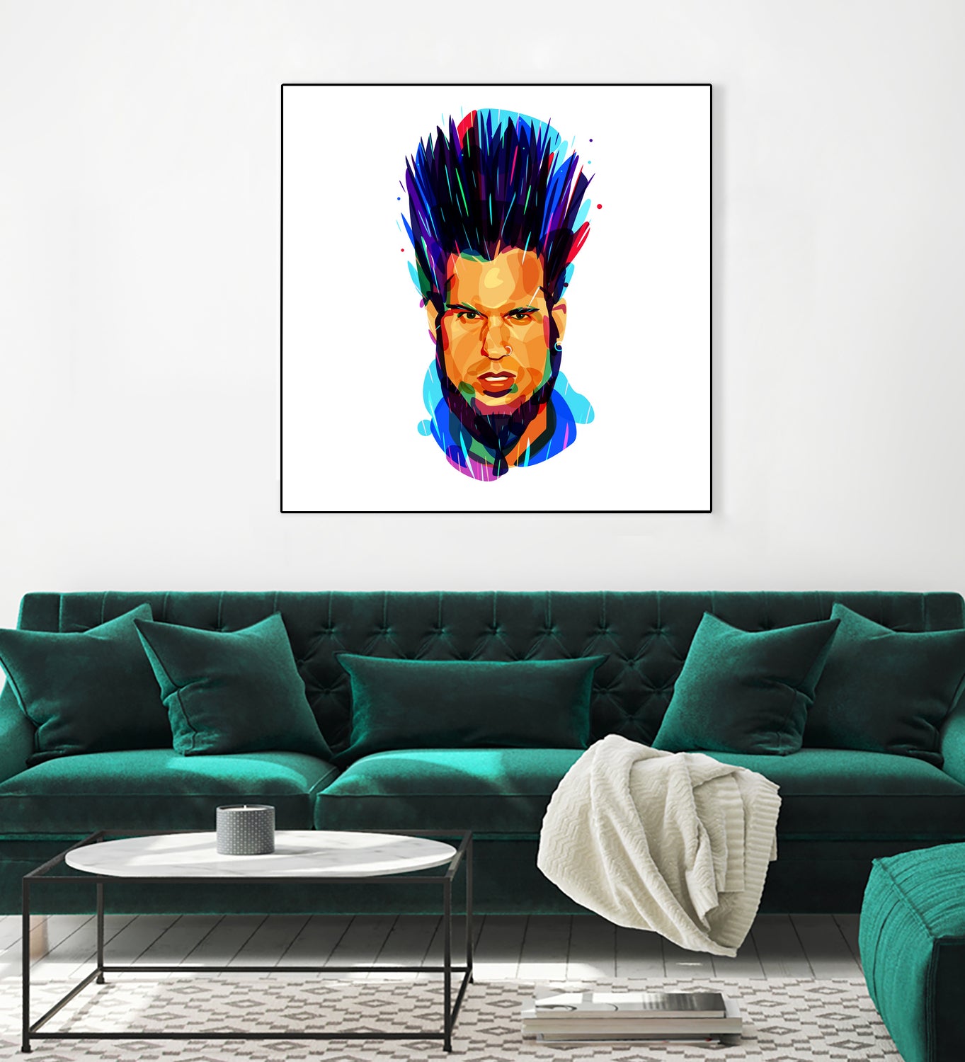 Wayne Static by Ilya Shapko on GIANT ART - blue digital drawing