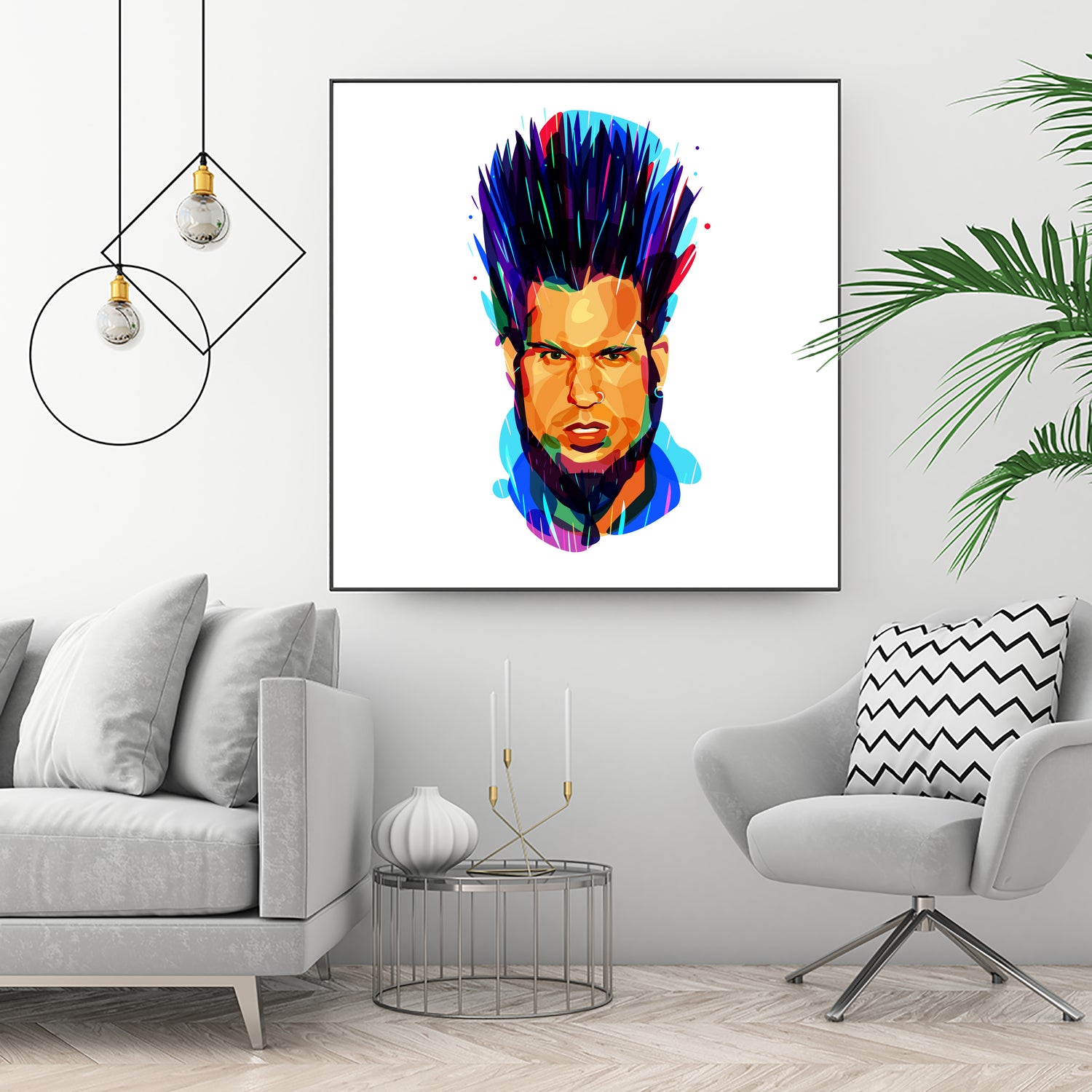 Wayne Static by Ilya Shapko on GIANT ART - blue digital drawing