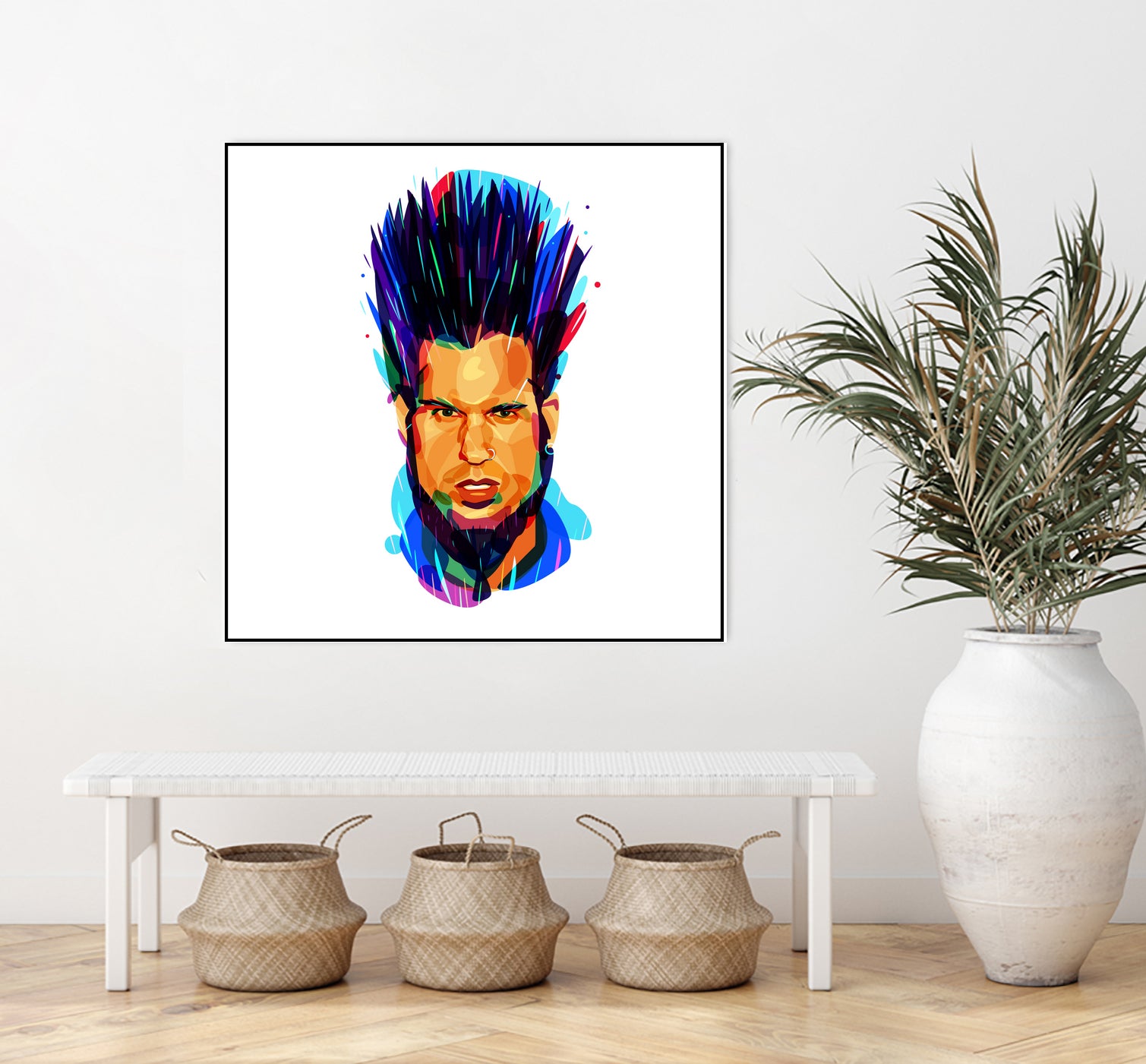 Wayne Static by Ilya Shapko on GIANT ART - blue digital drawing