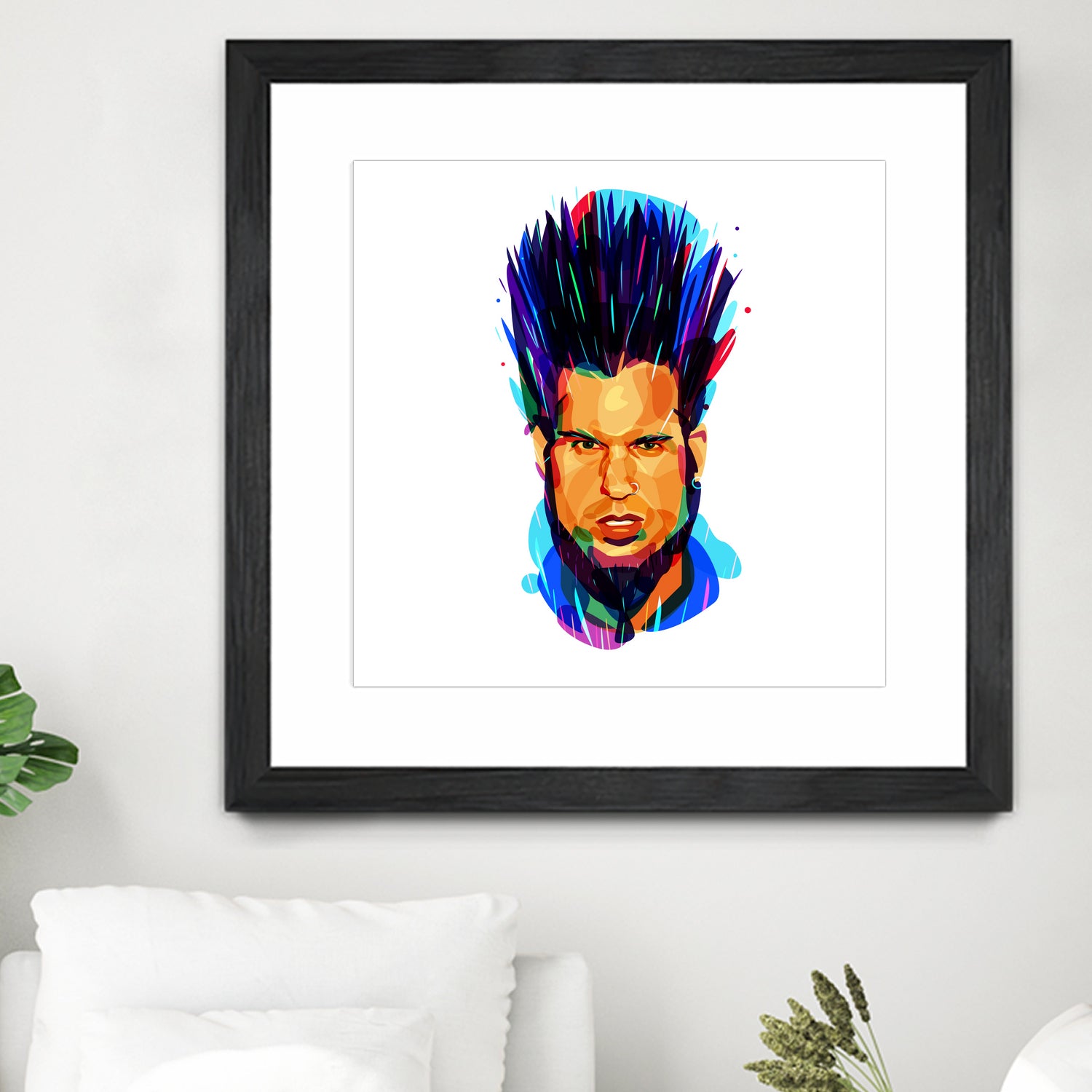 Wayne Static by Ilya Shapko on GIANT ART - blue digital drawing