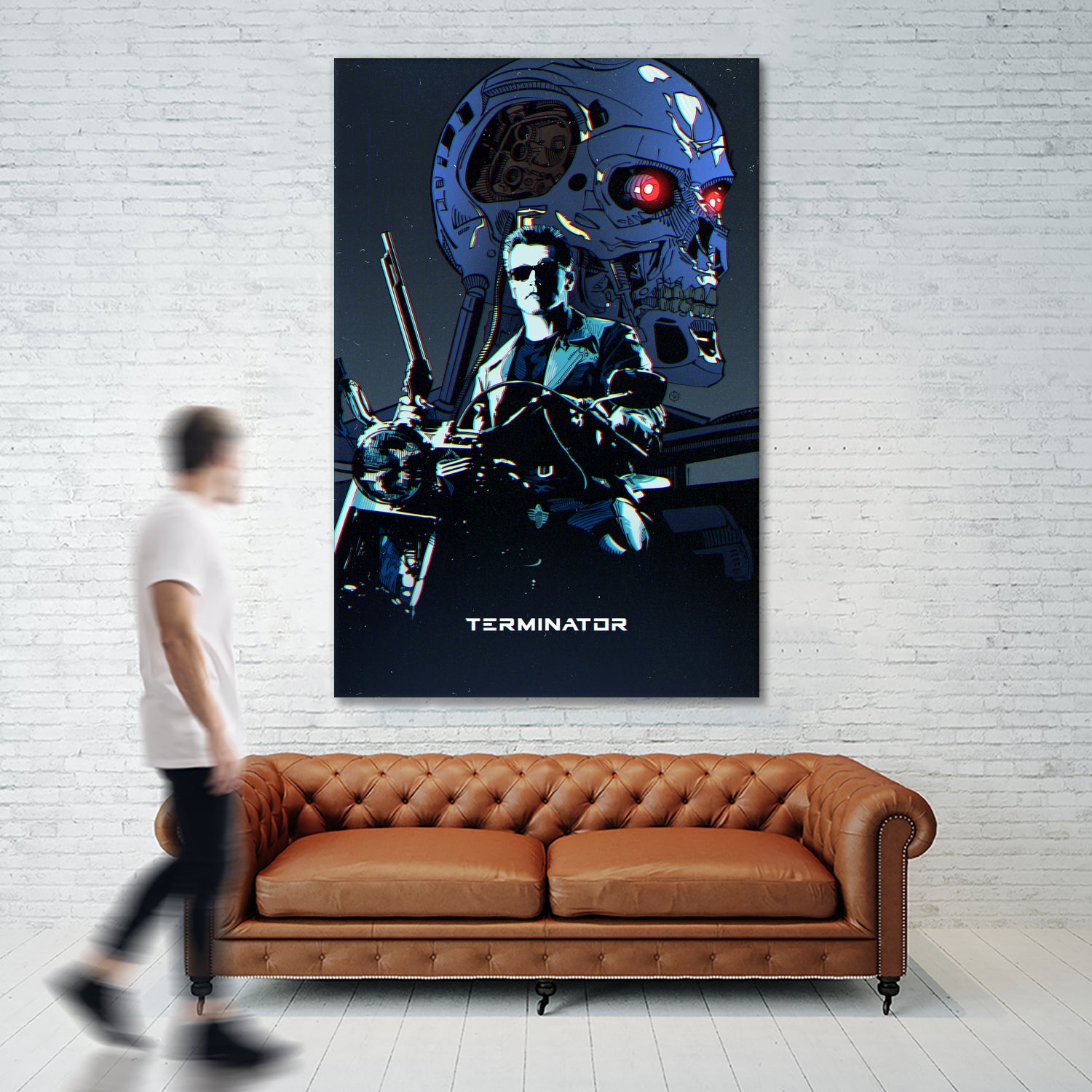 Terminator by Nikita Abakumov on GIANT ART - blue digital painting