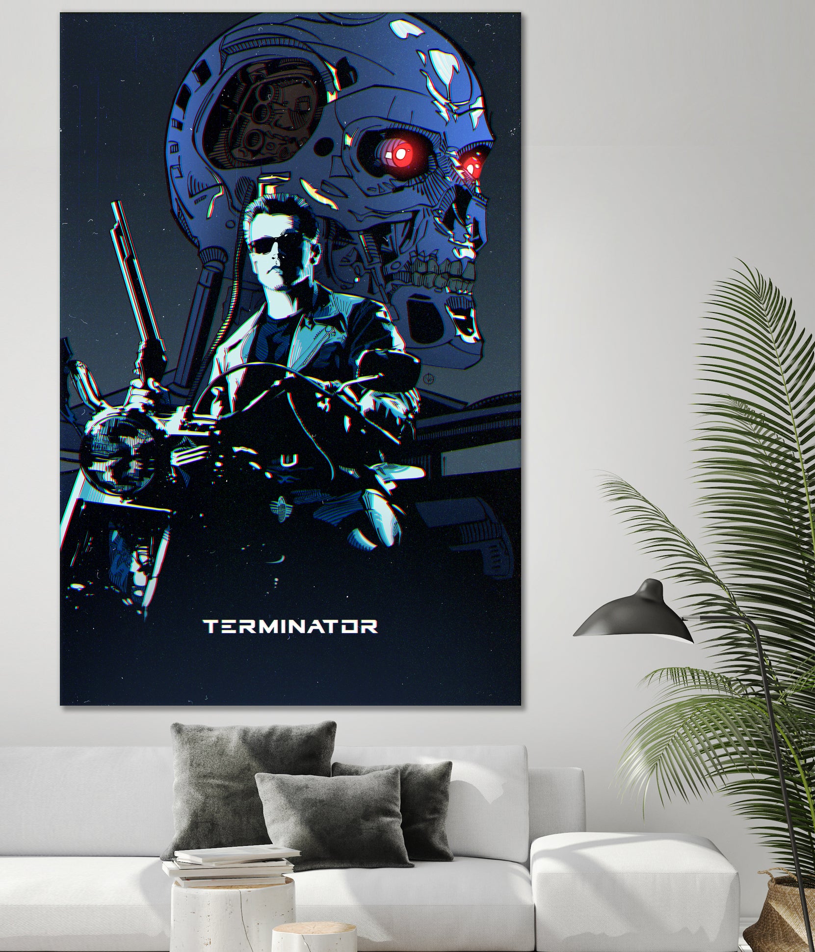 Terminator by Nikita Abakumov on GIANT ART - blue digital painting