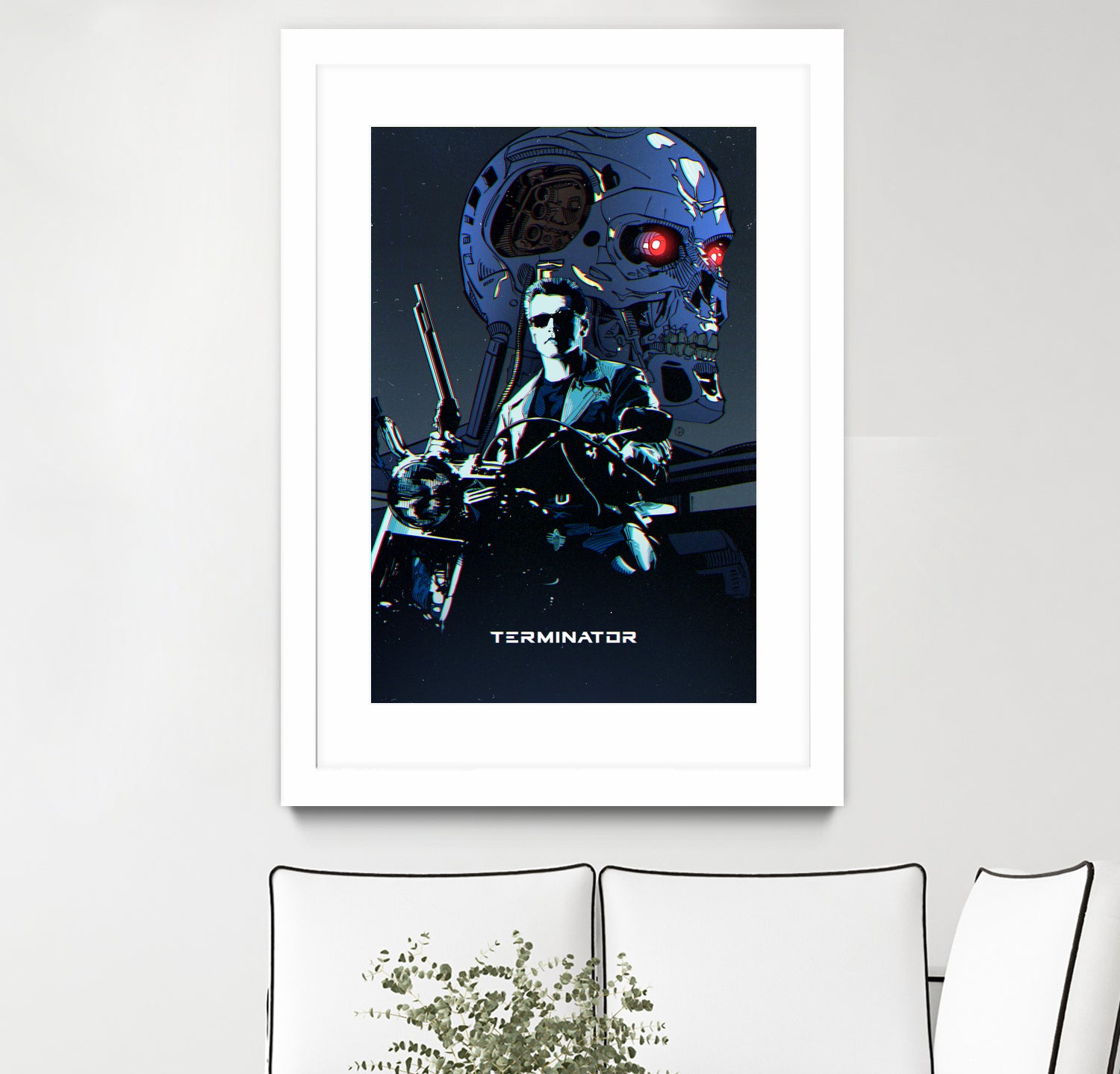 Terminator by Nikita Abakumov on GIANT ART - blue digital painting