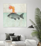 Periscope goldfish by Vin Zzep on GIANT ART - white digital painting