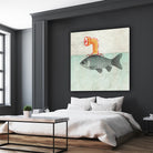 Periscope goldfish by Vin Zzep on GIANT ART - white digital painting