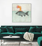 Periscope goldfish by Vin Zzep on GIANT ART - white digital painting