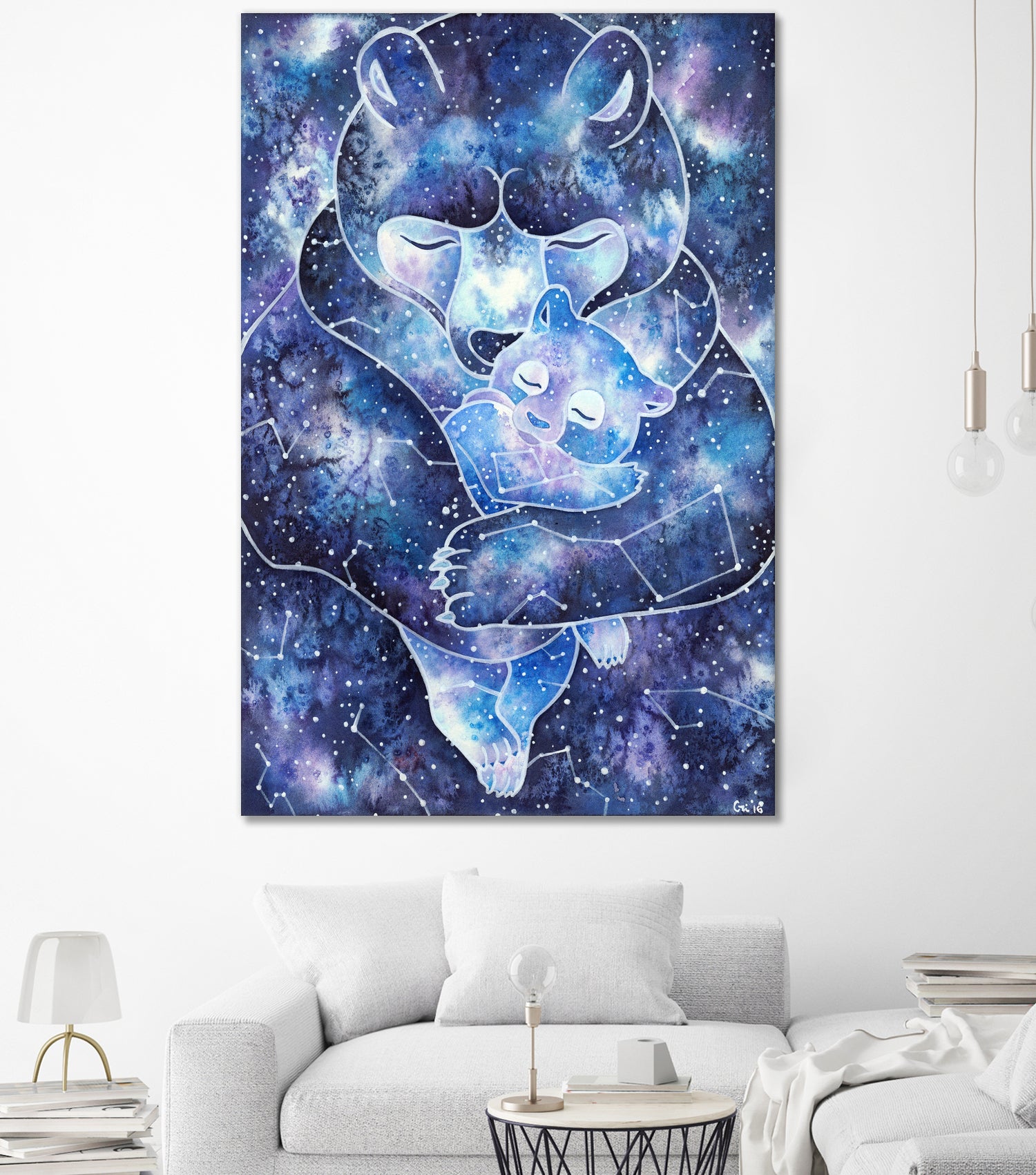 Ursa Major and Ursa Minor by Cristiana Palestini on GIANT ART - blue cartooning