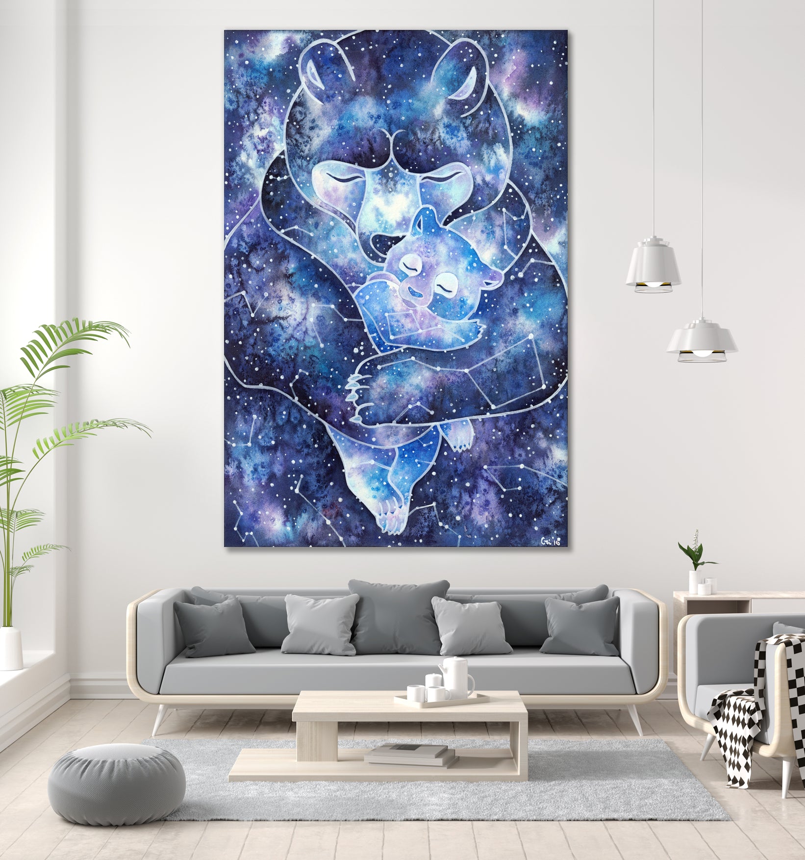 Ursa Major and Ursa Minor by Cristiana Palestini on GIANT ART - blue cartooning