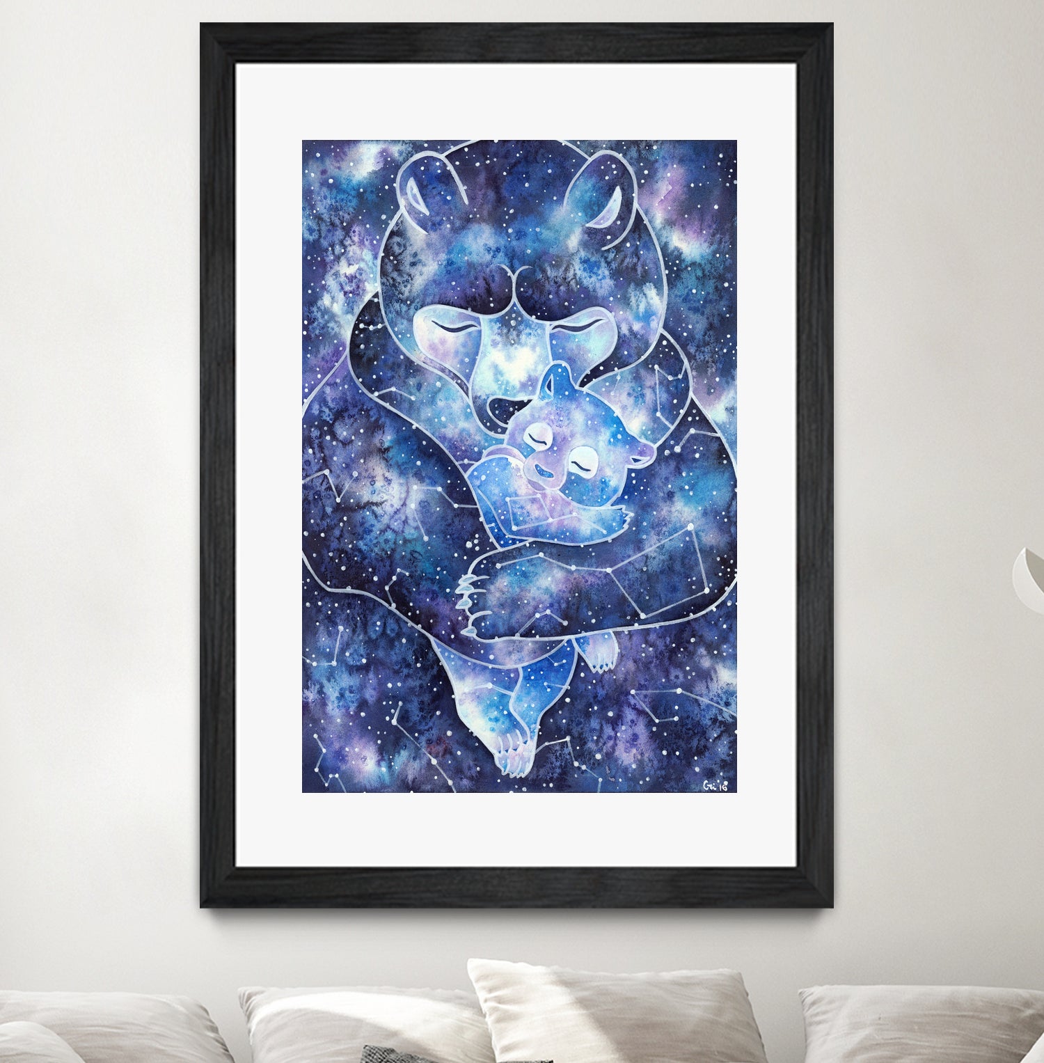 Ursa Major and Ursa Minor by Cristiana Palestini on GIANT ART - blue cartooning