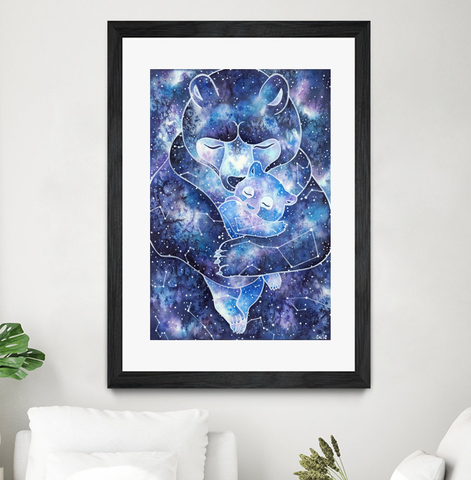 Ursa Major and Ursa Minor by Cristiana Palestini on GIANT ART - blue cartooning