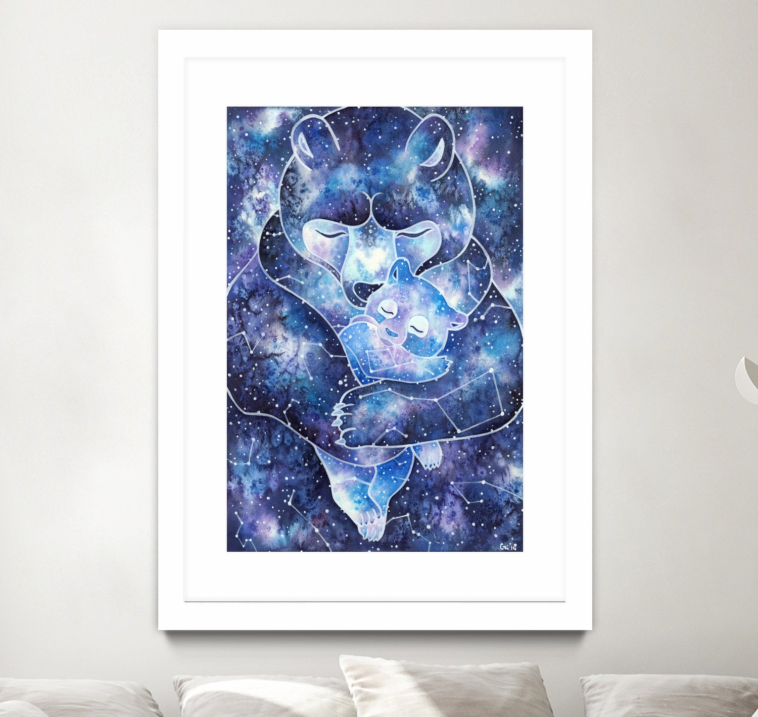 Ursa Major and Ursa Minor by Cristiana Palestini on GIANT ART - blue cartooning