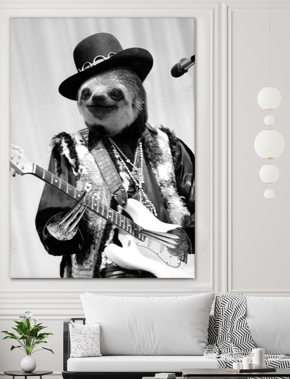 Rockstar Sloth #2 by Luigi Tarini on GIANT ART - gray photo manipulation