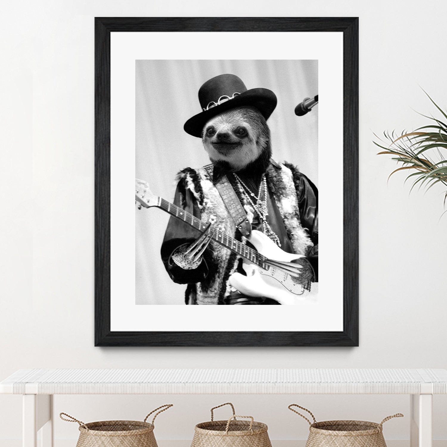 Rockstar Sloth #2 by Luigi Tarini on GIANT ART - gray photo manipulation