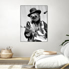 Rockstar Sloth #2 by Luigi Tarini on GIANT ART - gray photo manipulation