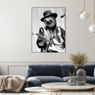 Rockstar Sloth #2 by Luigi Tarini on GIANT ART - gray photo manipulation