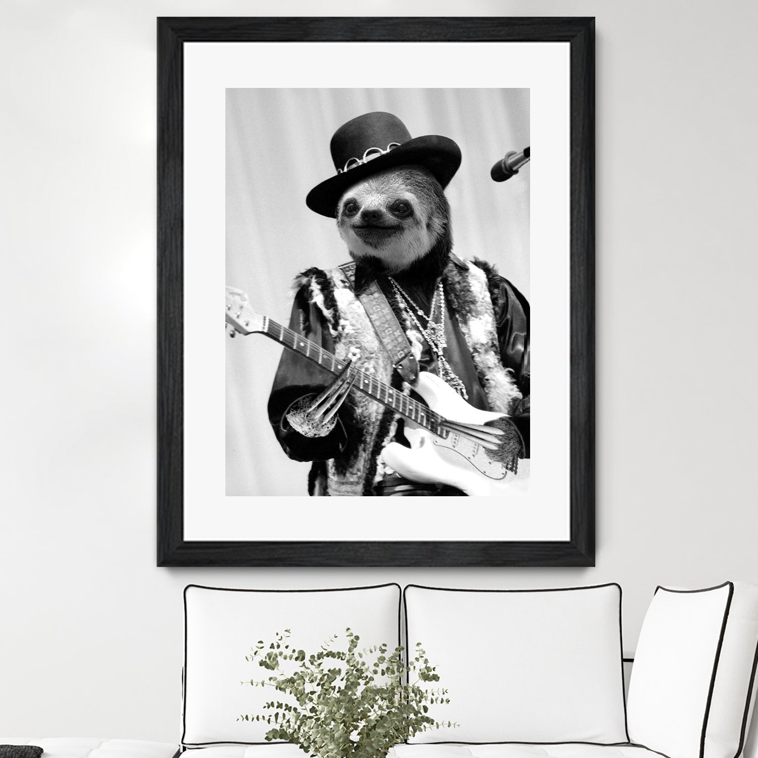 Rockstar Sloth #2 by Luigi Tarini on GIANT ART - gray photo manipulation