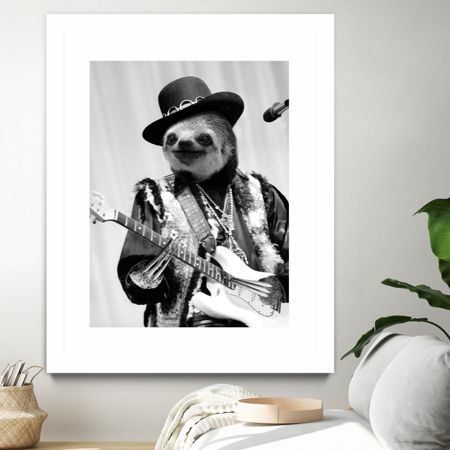 Rockstar Sloth #2 by Luigi Tarini on GIANT ART - gray photo manipulation