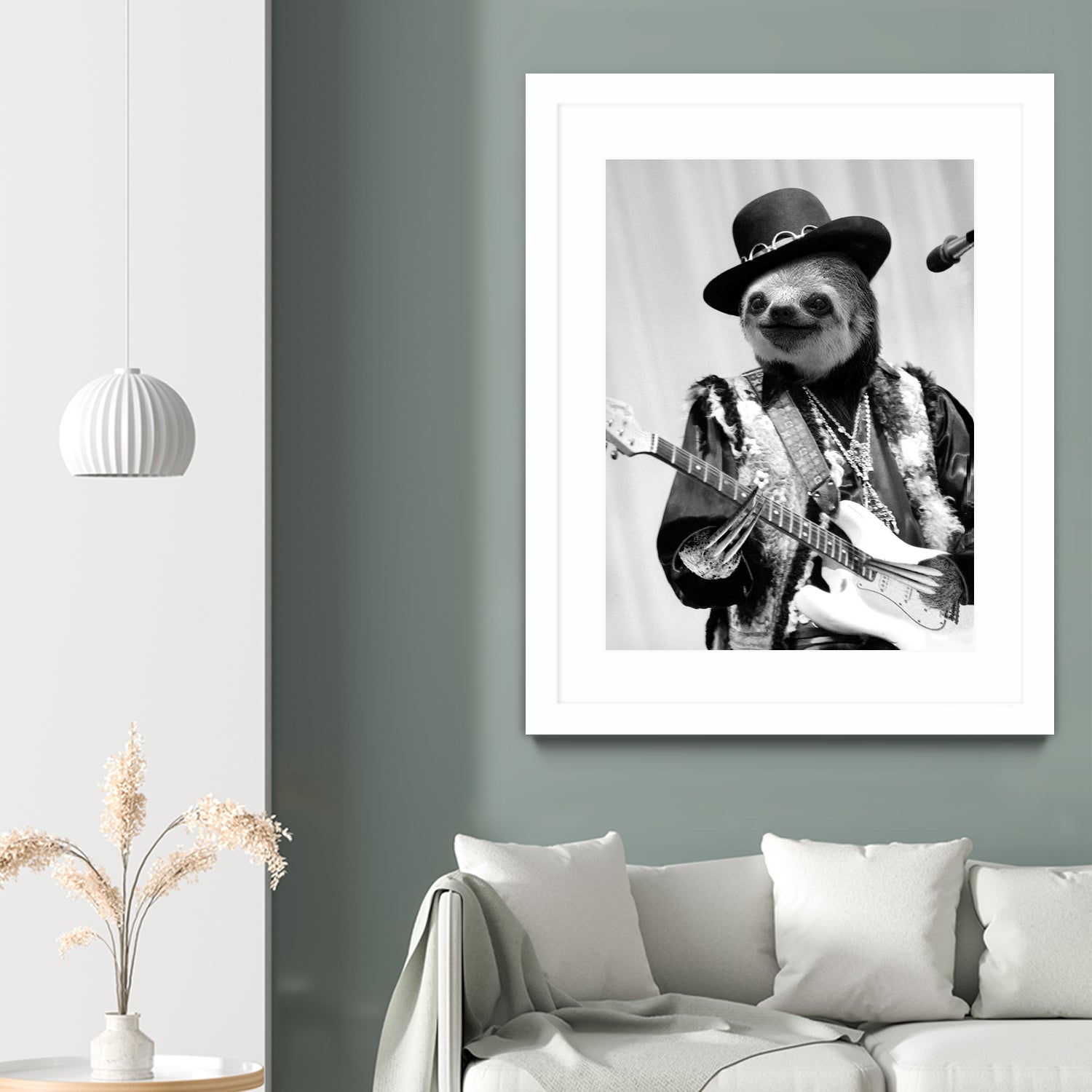 Rockstar Sloth #2 by Luigi Tarini on GIANT ART - gray photo manipulation