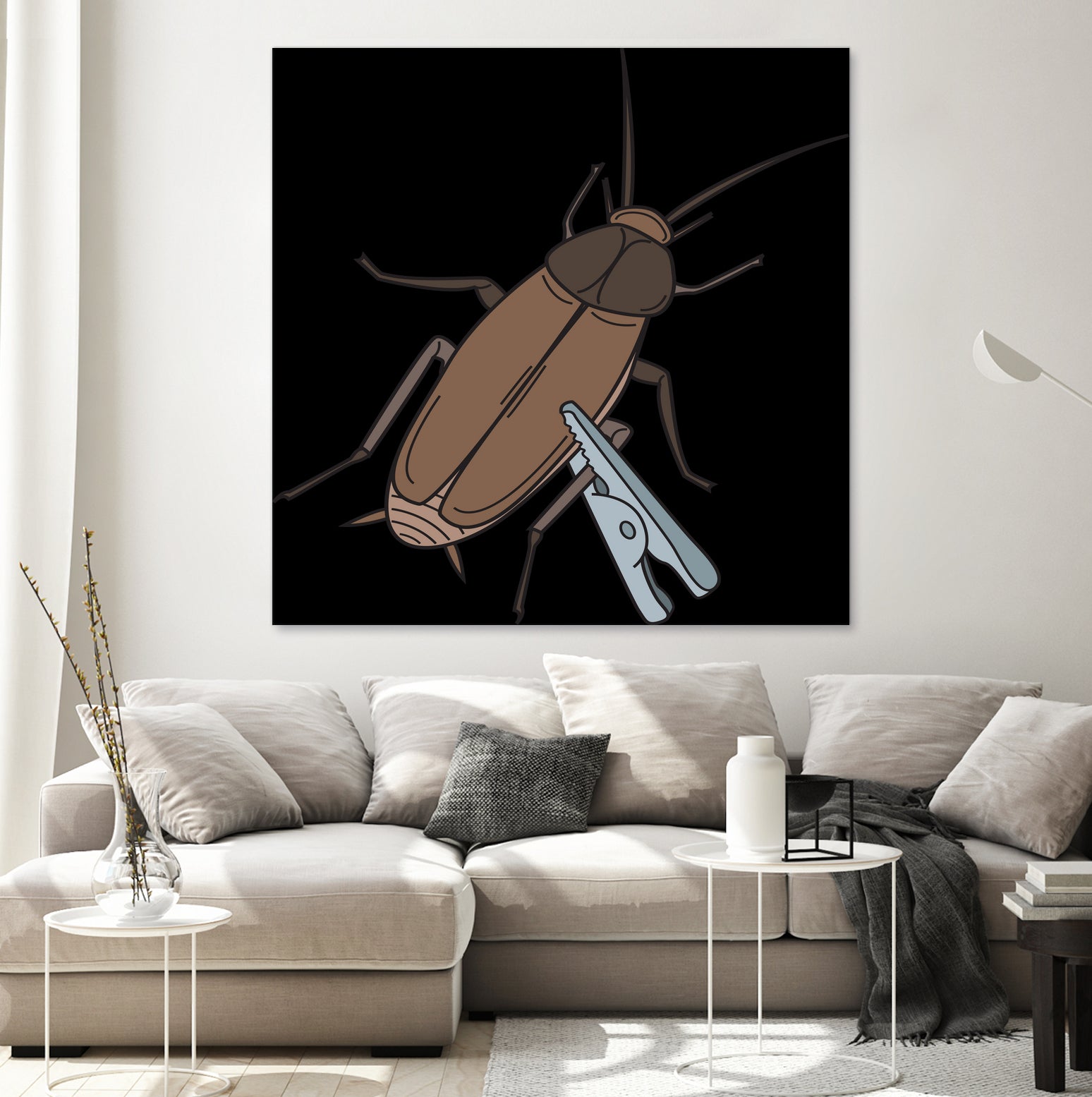 Roach-Clip by Proper Ganders on GIANT ART - brown vector illustration