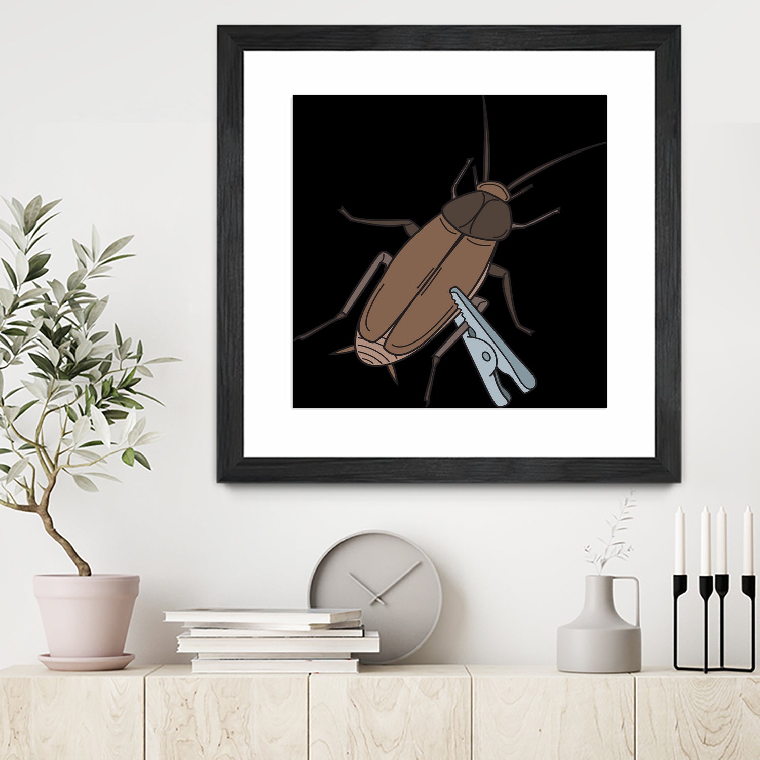 Roach-Clip by Proper Ganders on GIANT ART - brown vector illustration