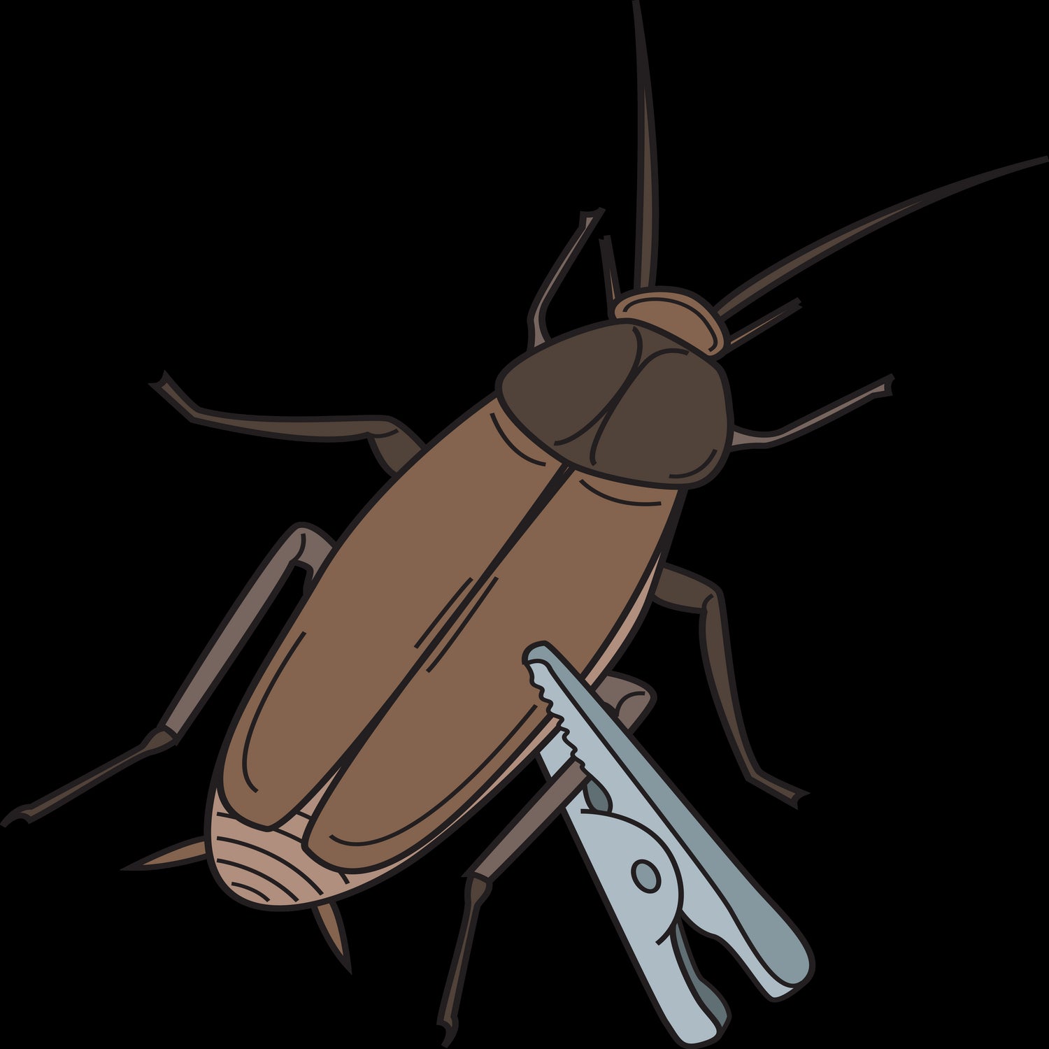 Roach-Clip by Proper Ganders on GIANT ART - brown vector illustration