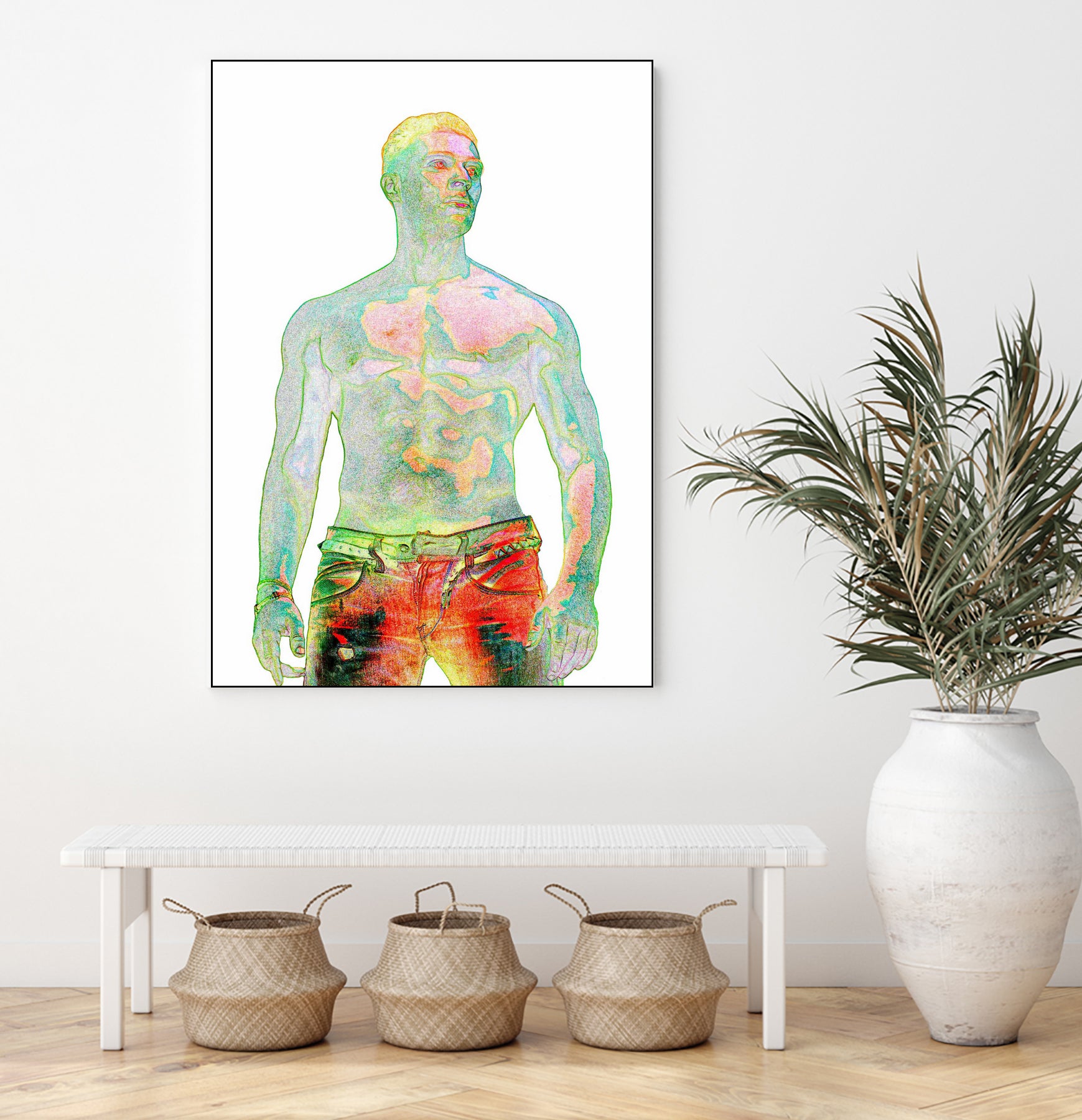 nude man by Sarune Ivoskaite on GIANT ART - orange digital drawing