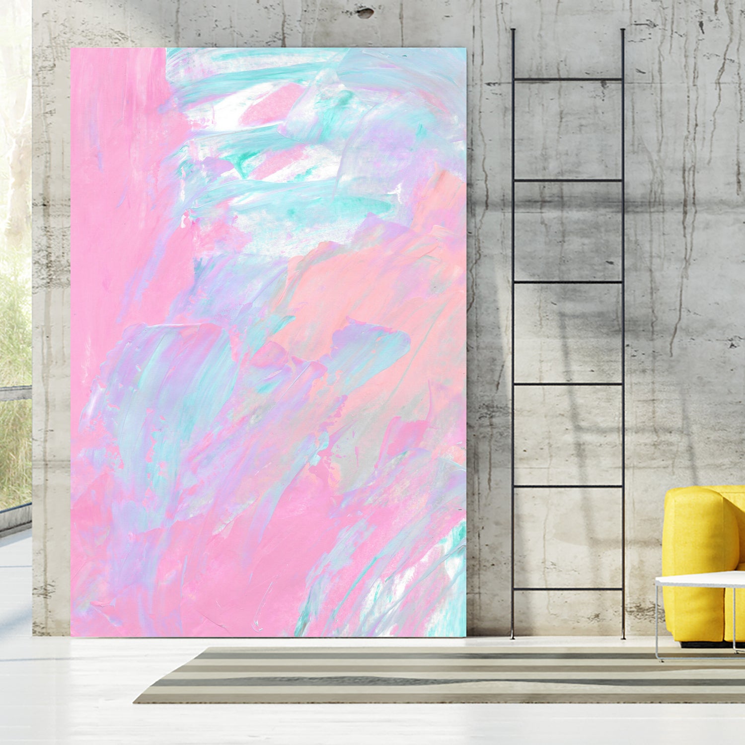 Abstract 2494 by Cecilie Karoline on GIANT ART - pink mixed media