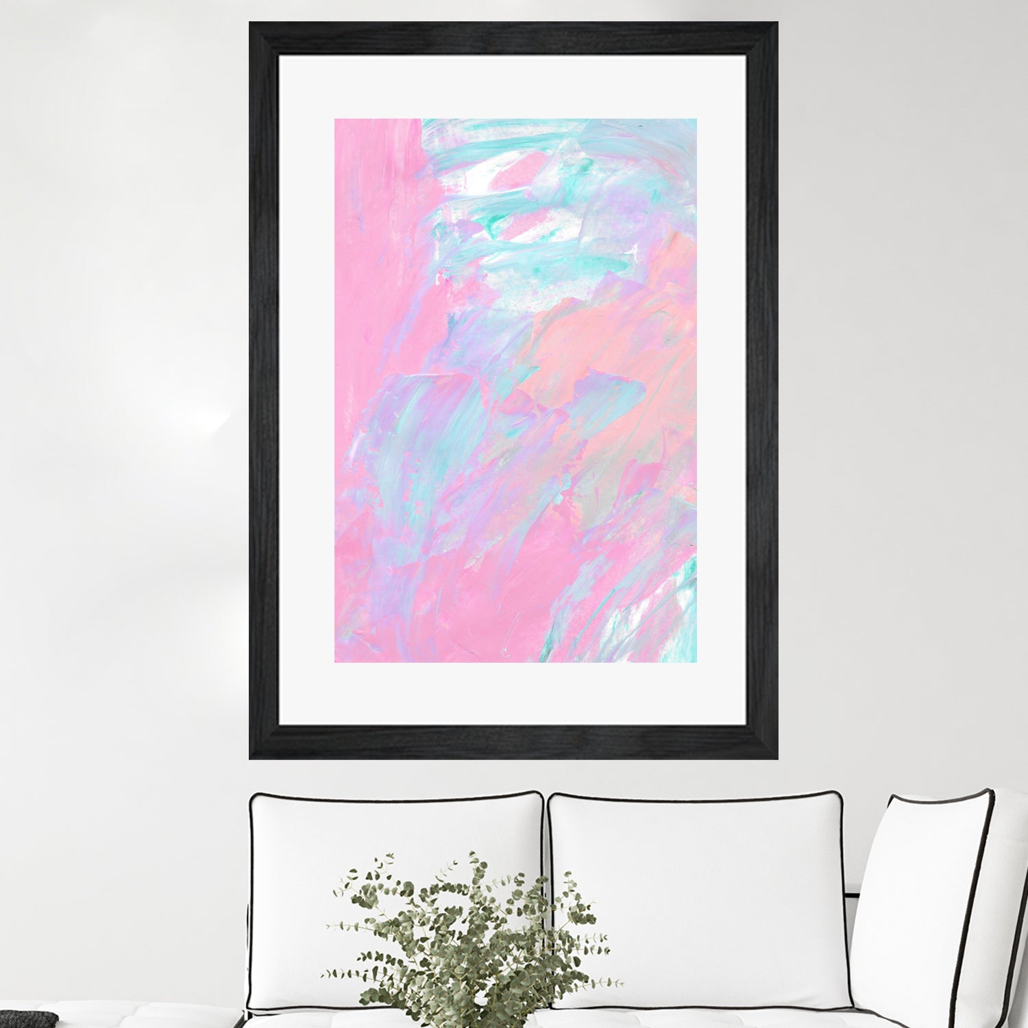 Abstract 2494 by Cecilie Karoline on GIANT ART - pink mixed media