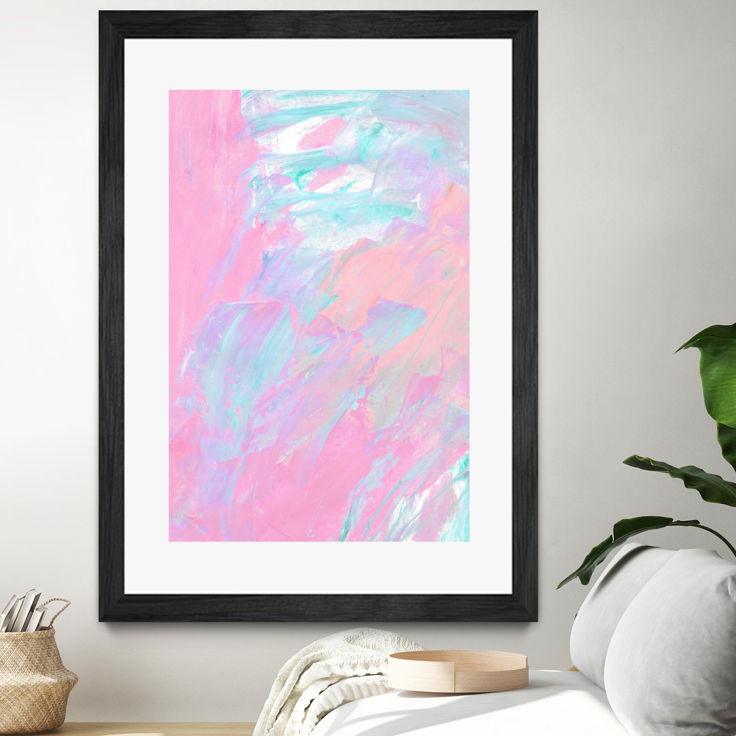 Abstract 2494 by Cecilie Karoline on GIANT ART - pink mixed media