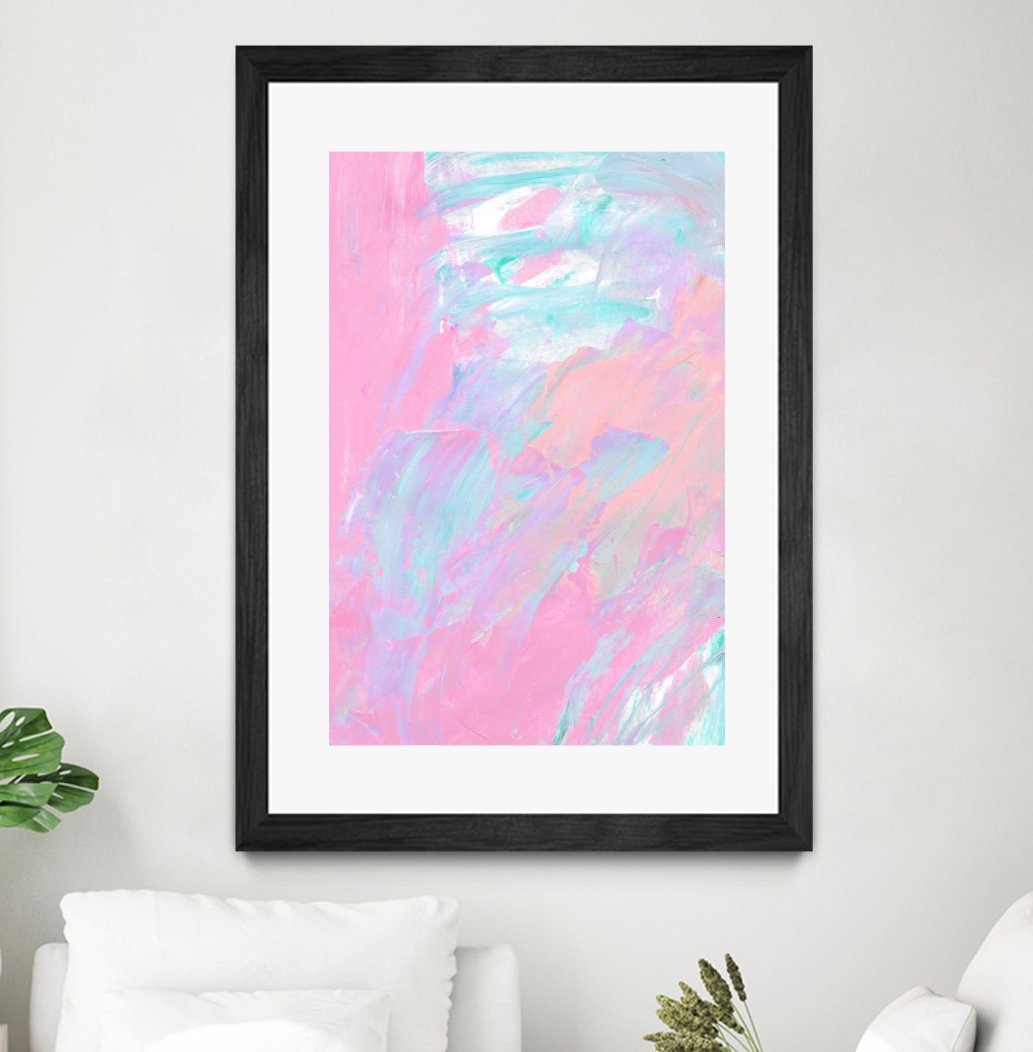 Abstract 2494 by Cecilie Karoline on GIANT ART - pink mixed media