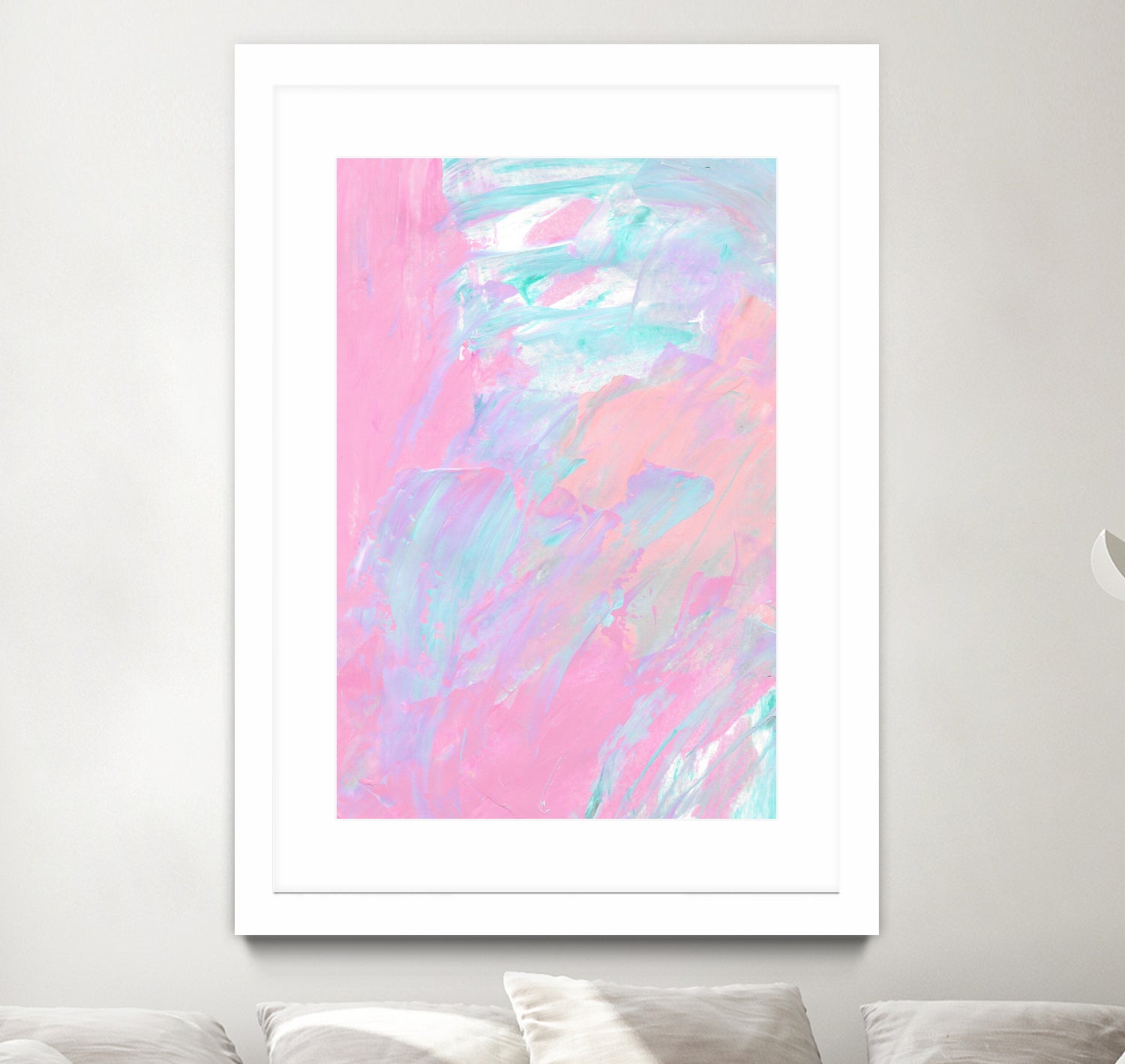 Abstract 2494 by Cecilie Karoline on GIANT ART - pink mixed media