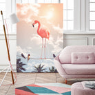 FLAMINGO & FRIENDS by Jonas Loose on GIANT ART - yellow photo manipulation