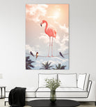 FLAMINGO & FRIENDS by Jonas Loose on GIANT ART - yellow photo manipulation