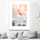 FLAMINGO & FRIENDS by Jonas Loose on GIANT ART - yellow photo manipulation