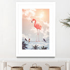 FLAMINGO & FRIENDS by Jonas Loose on GIANT ART - yellow photo manipulation