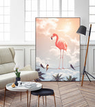 FLAMINGO & FRIENDS by Jonas Loose on GIANT ART - yellow photo manipulation