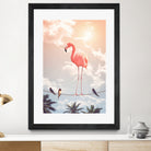 FLAMINGO & FRIENDS by Jonas Loose on GIANT ART - yellow photo manipulation