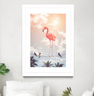 FLAMINGO & FRIENDS by Jonas Loose on GIANT ART - yellow photo manipulation