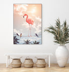 FLAMINGO & FRIENDS by Jonas Loose on GIANT ART - yellow photo manipulation