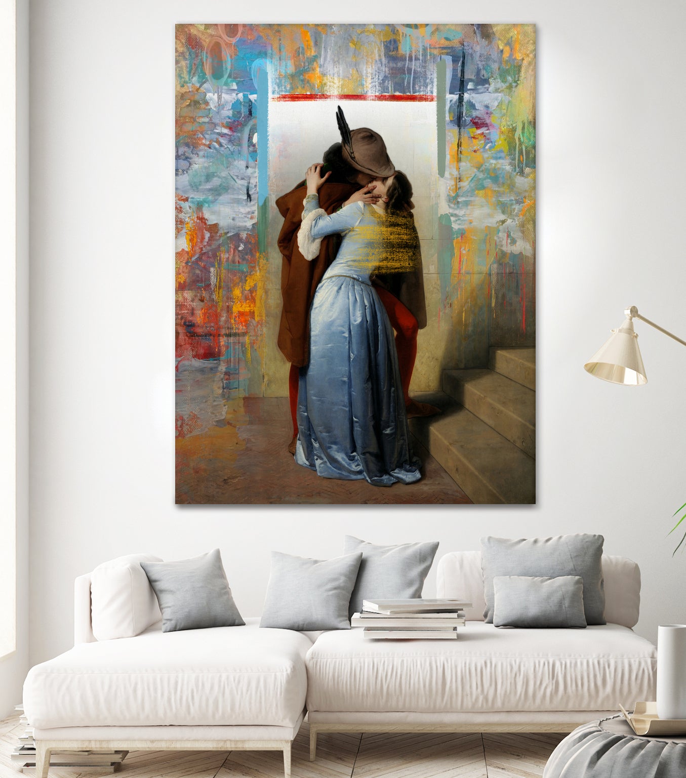 El beso by José Luis Guerrero on GIANT ART - yellow digital painting