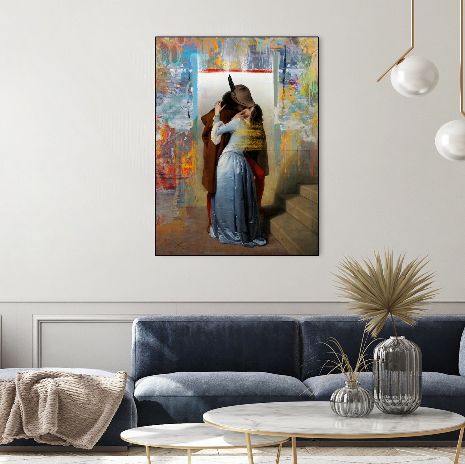 El beso by José Luis Guerrero on GIANT ART - yellow digital painting