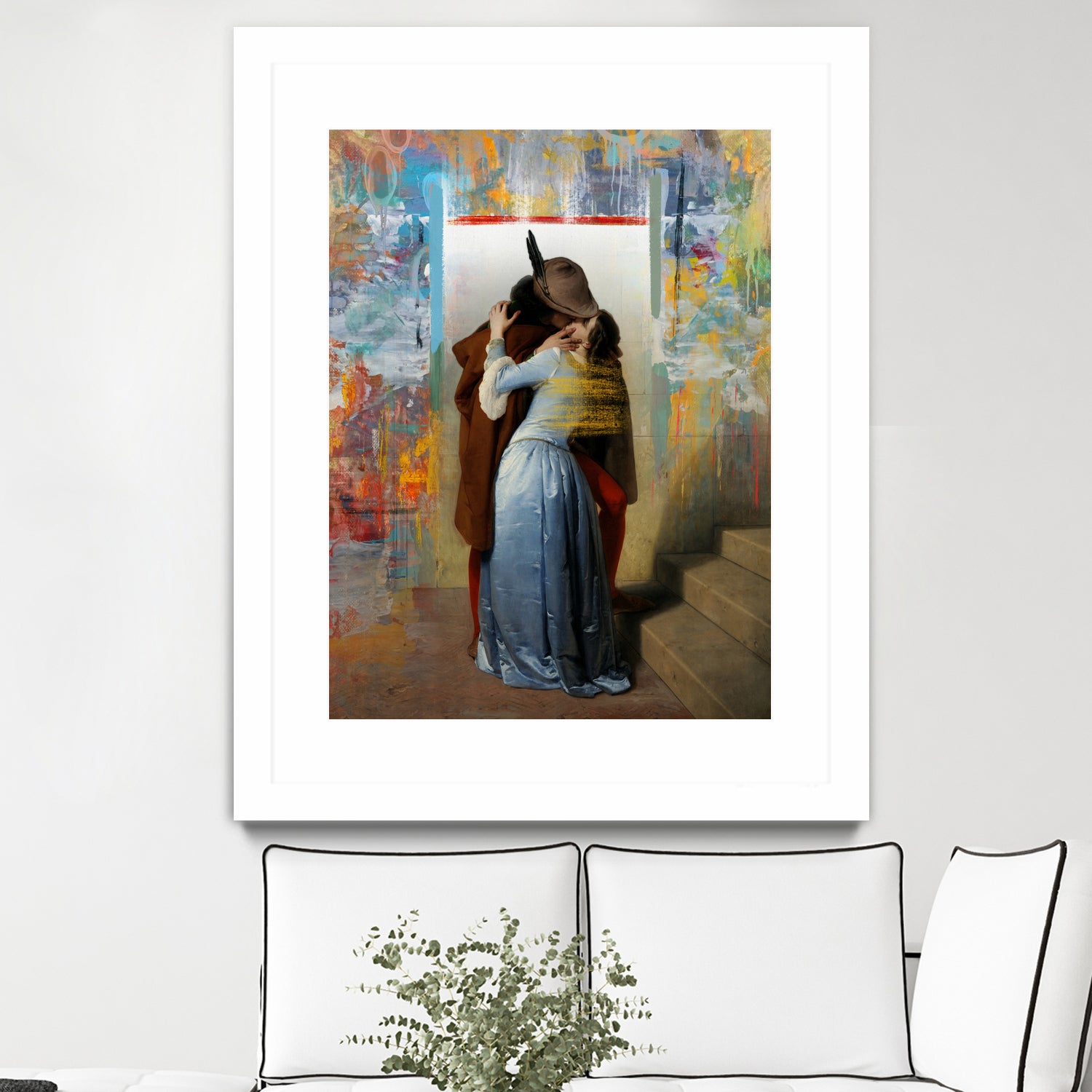 El beso by José Luis Guerrero on GIANT ART - yellow digital painting