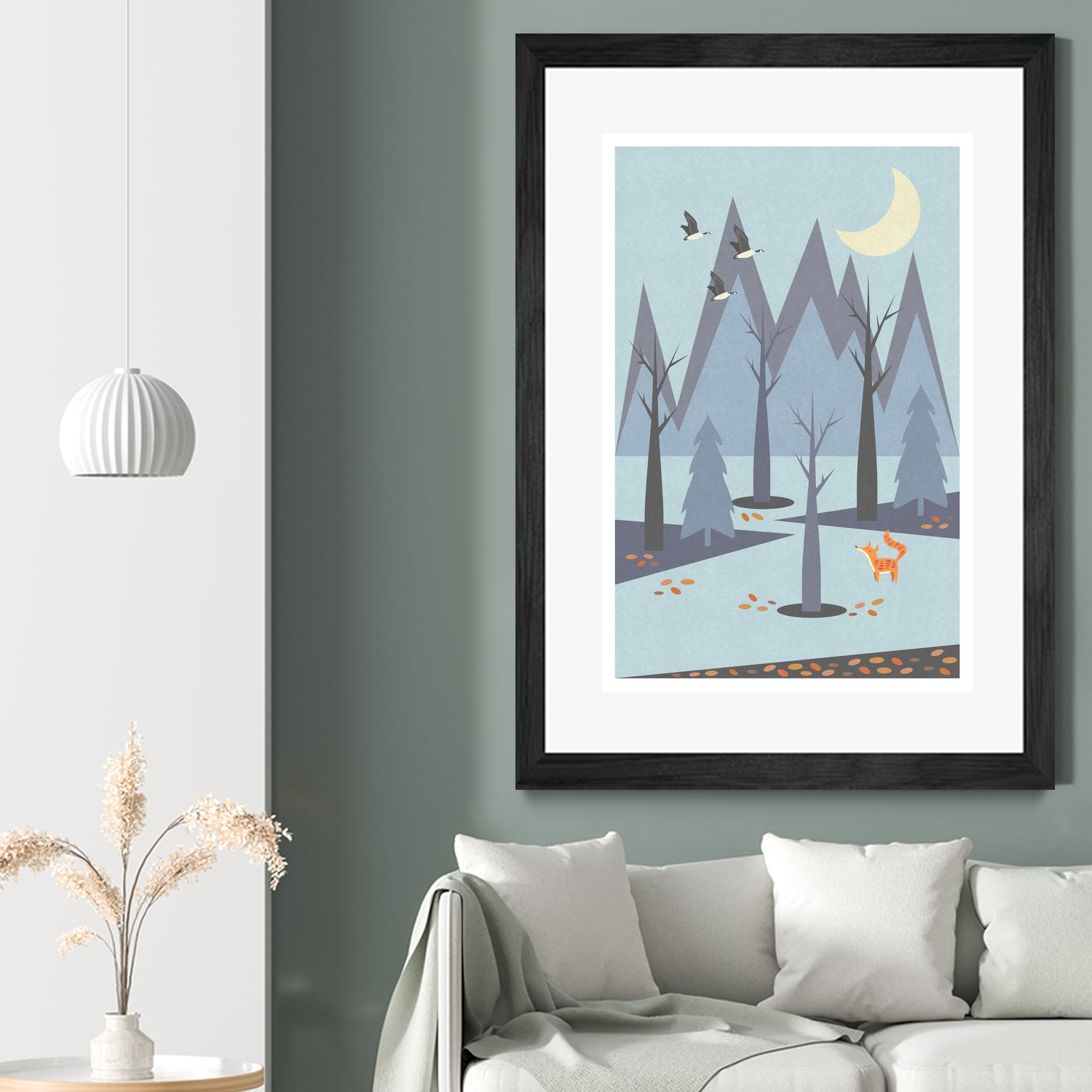 Autumn Feeling by Iveta Sermuksa on GIANT ART - blue vector illustration