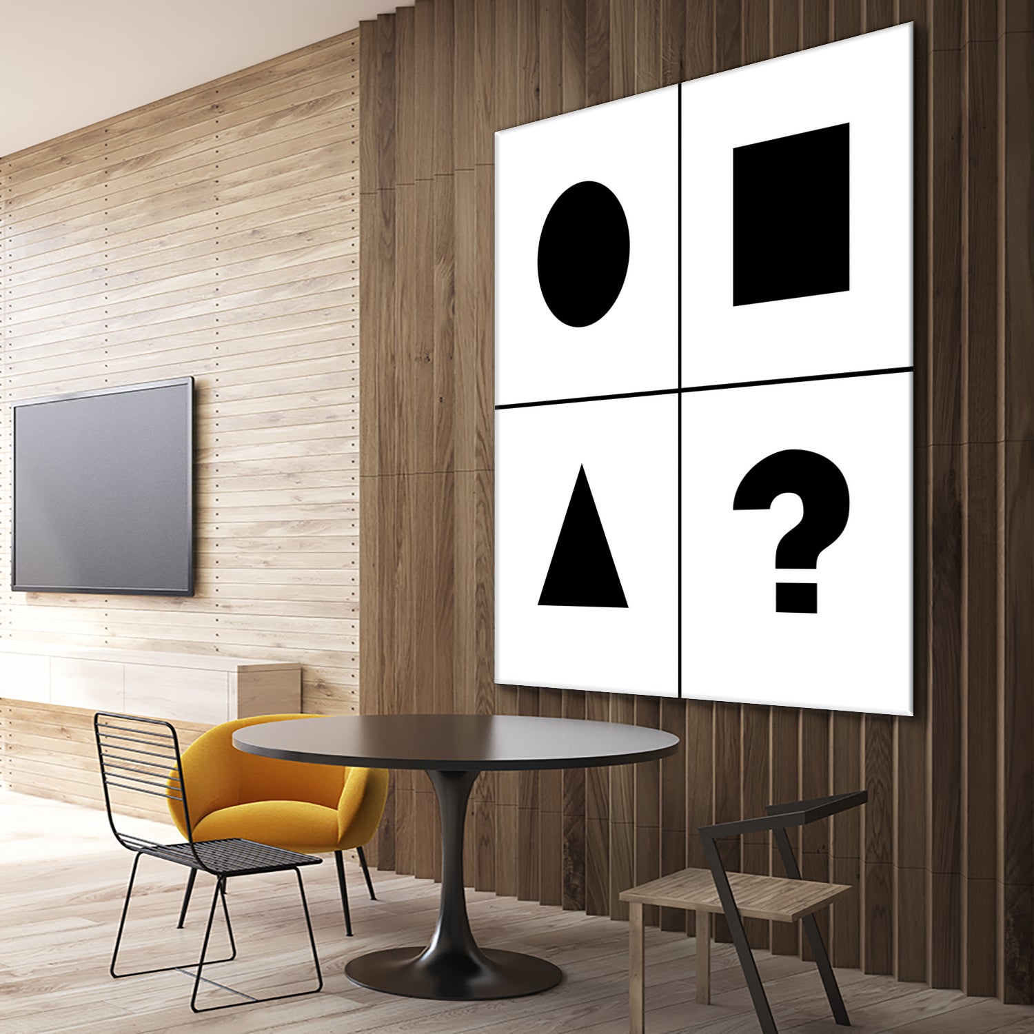 What's next ? Abstract Minimal Black and White Art by Emmanuel Signorino on GIANT ART - black digital painting