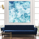 Sea ocean waves blue white by Julia Zayceva on GIANT ART - blue mixed media