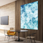 Sea ocean waves blue white by Julia Zayceva on GIANT ART - blue mixed media