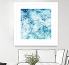 Sea ocean waves blue white by Julia Zayceva on GIANT ART - blue mixed media